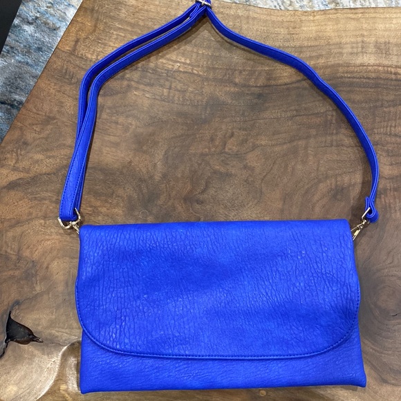 Brand new soft faux leather, blue purse. - Picture 1 of 5